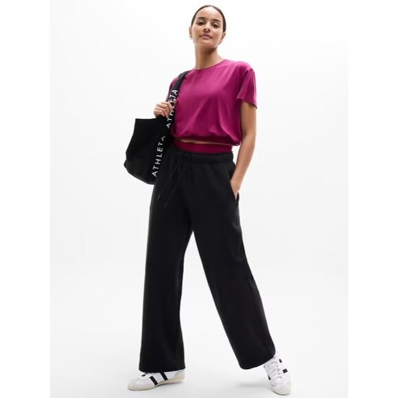 Athleta S With Ease Bubble Hem Tee Wildberry Small - Picture 1 of 7